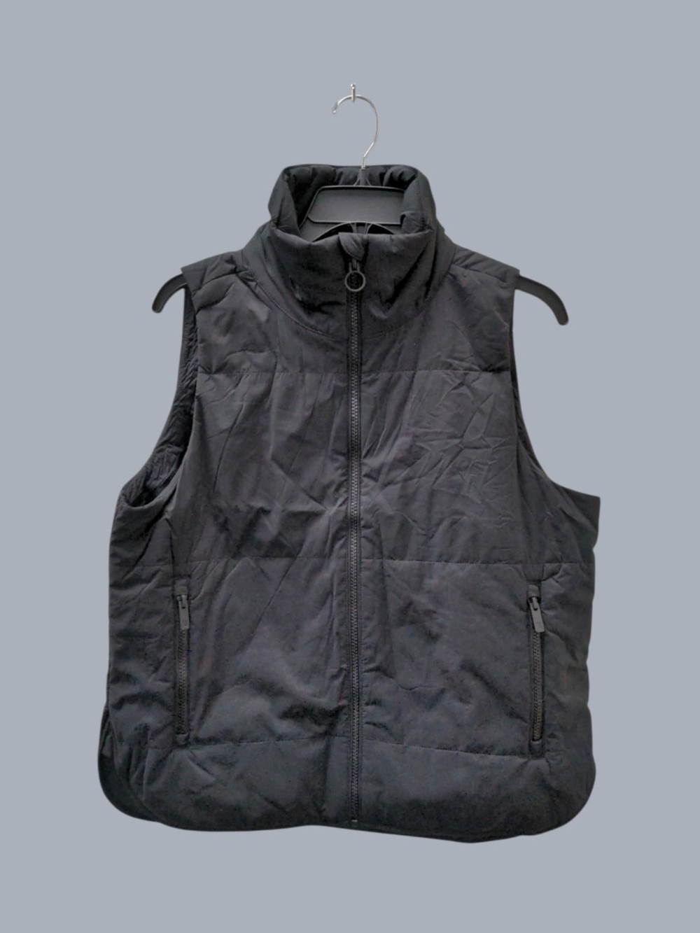 Women's Vuori Canyon Black Quilted Zip-Front Vest XL